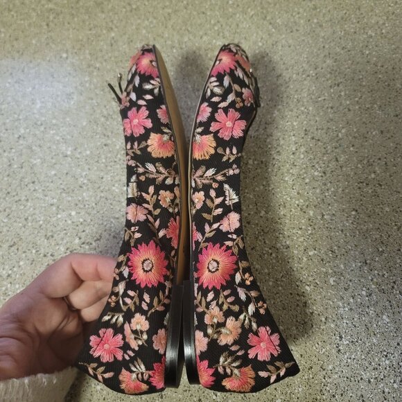 Sam Edelman Felicia Floral Ballet Flats Black/Pink US 8.5M EU 38.5 - Picture 8 of 10